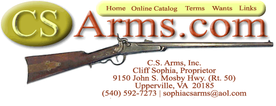 C.S. Arms, Inc.

Cliff Sophia, Proprietor

9150 John S. Mosby Hwy. (Rt. 50)

Upperville, VA  20185

(540) 592-7273 | sophiacsarms@aol.com

Open 10am - 5pm, Tuesday - Saturday